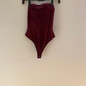 NWT Forever 21 Velvet Tube-Top Bodysuit